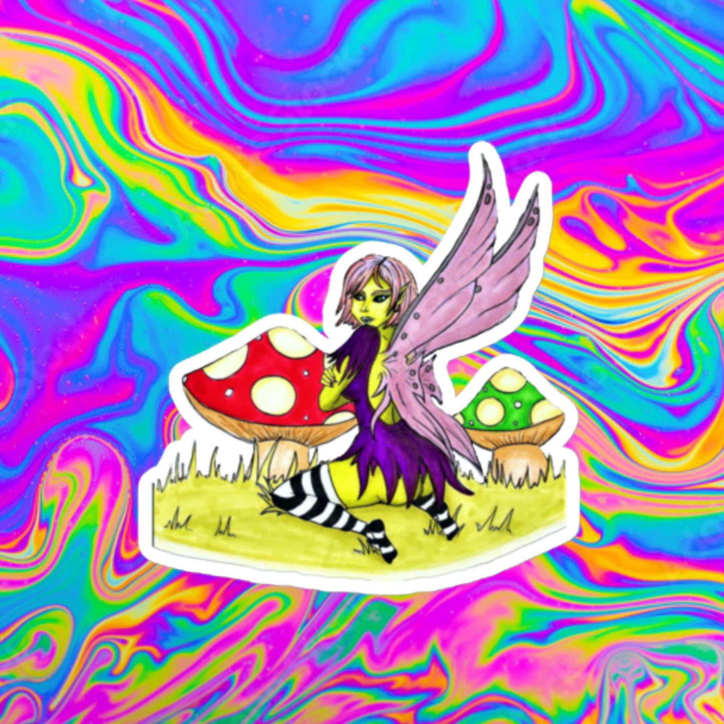 Pixie pin-up Bubble-free stickers
