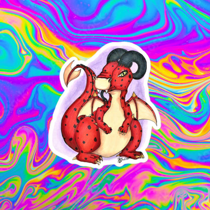 Little Red Dragon Bubble-free stickers