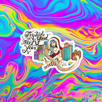 naughty list Bubble-free stickers