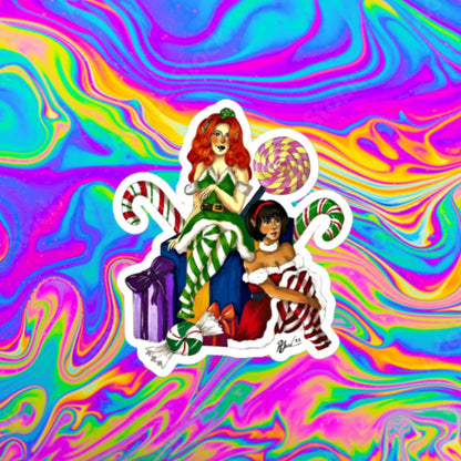 Santa's little helpers Bubble-free stickers