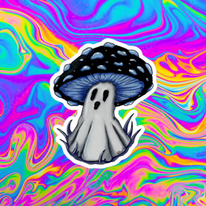 Ghost Mushie 2 Bubble-free stickers