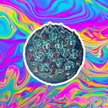 Its an space mushie world Bubble-free stickers