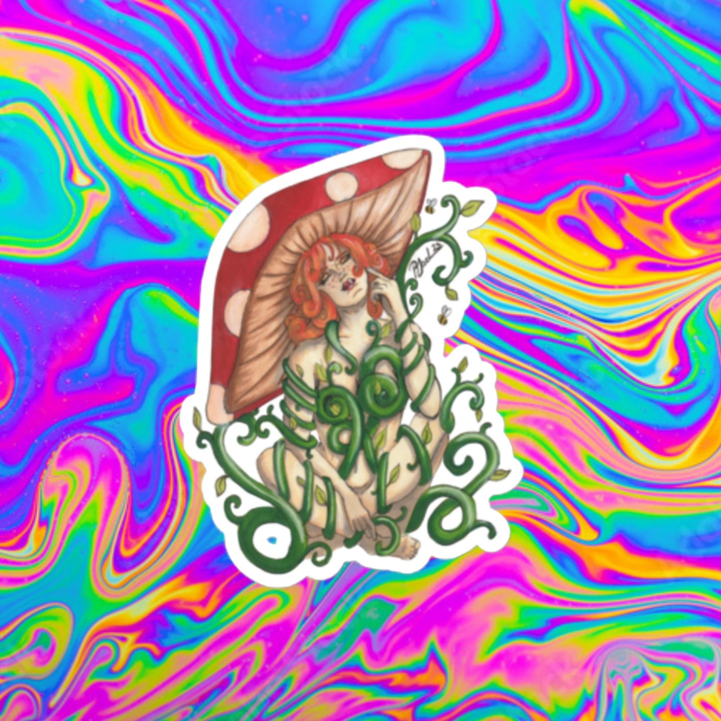 Toadstool beauty Bubble-free stickers