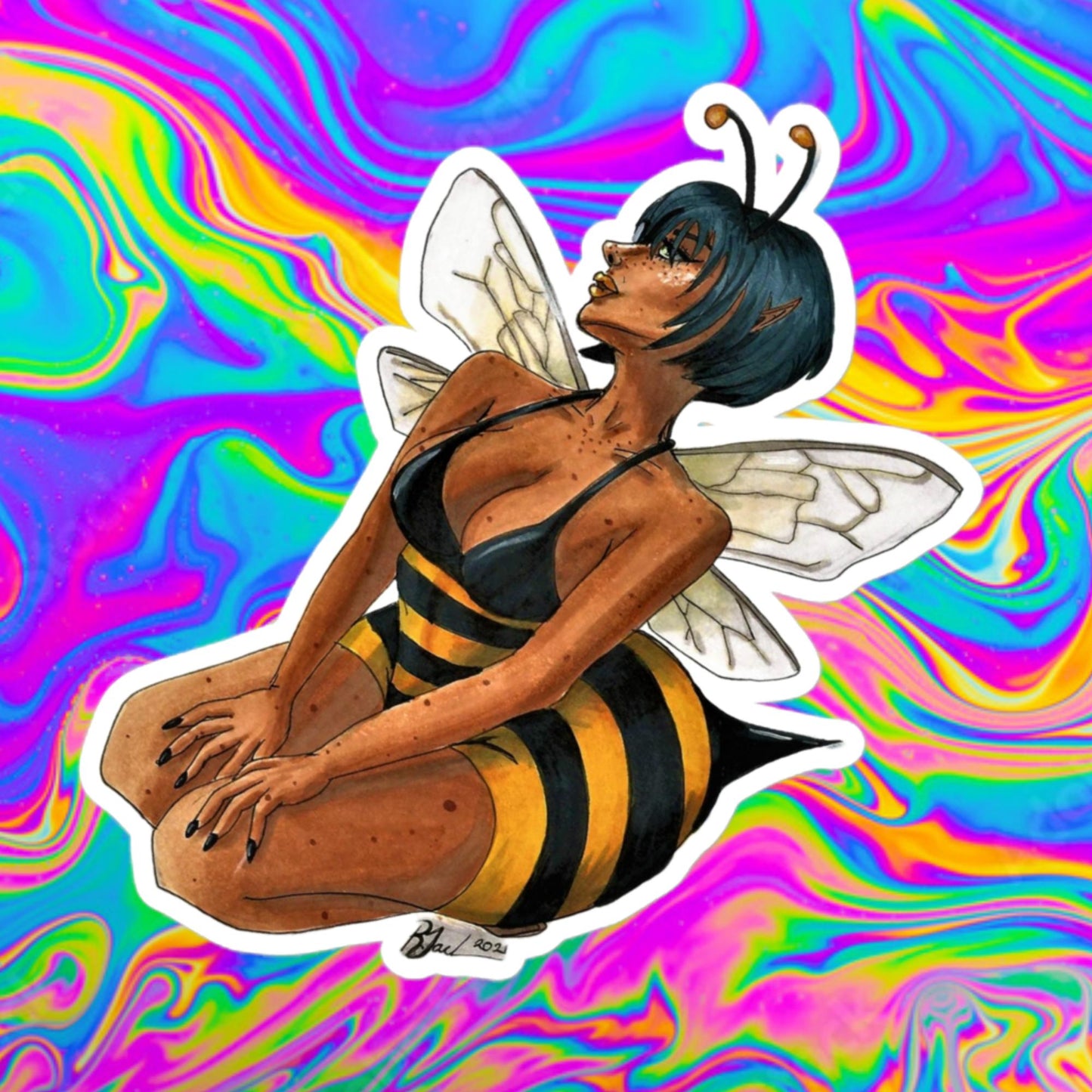 best bee-haviour Bubble-free stickers