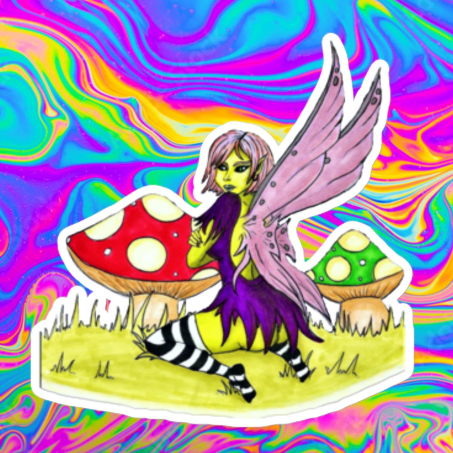 Pixie pin-up Bubble-free stickers