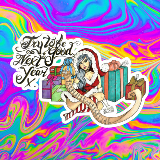 naughty list Bubble-free stickers