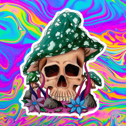 Mushroom skull 2 Bubble-free stickers