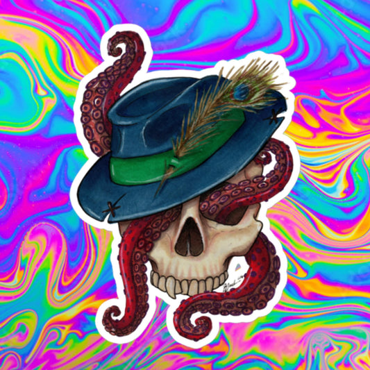 Fedora tentacles Bubble-free stickers