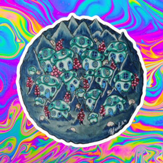 Its an space mushie world Bubble-free stickers