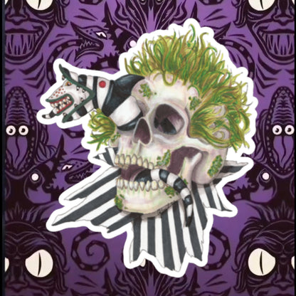 Beetle Skull bubble-free stickers