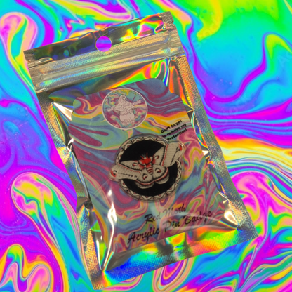Red moth Acrylic pin