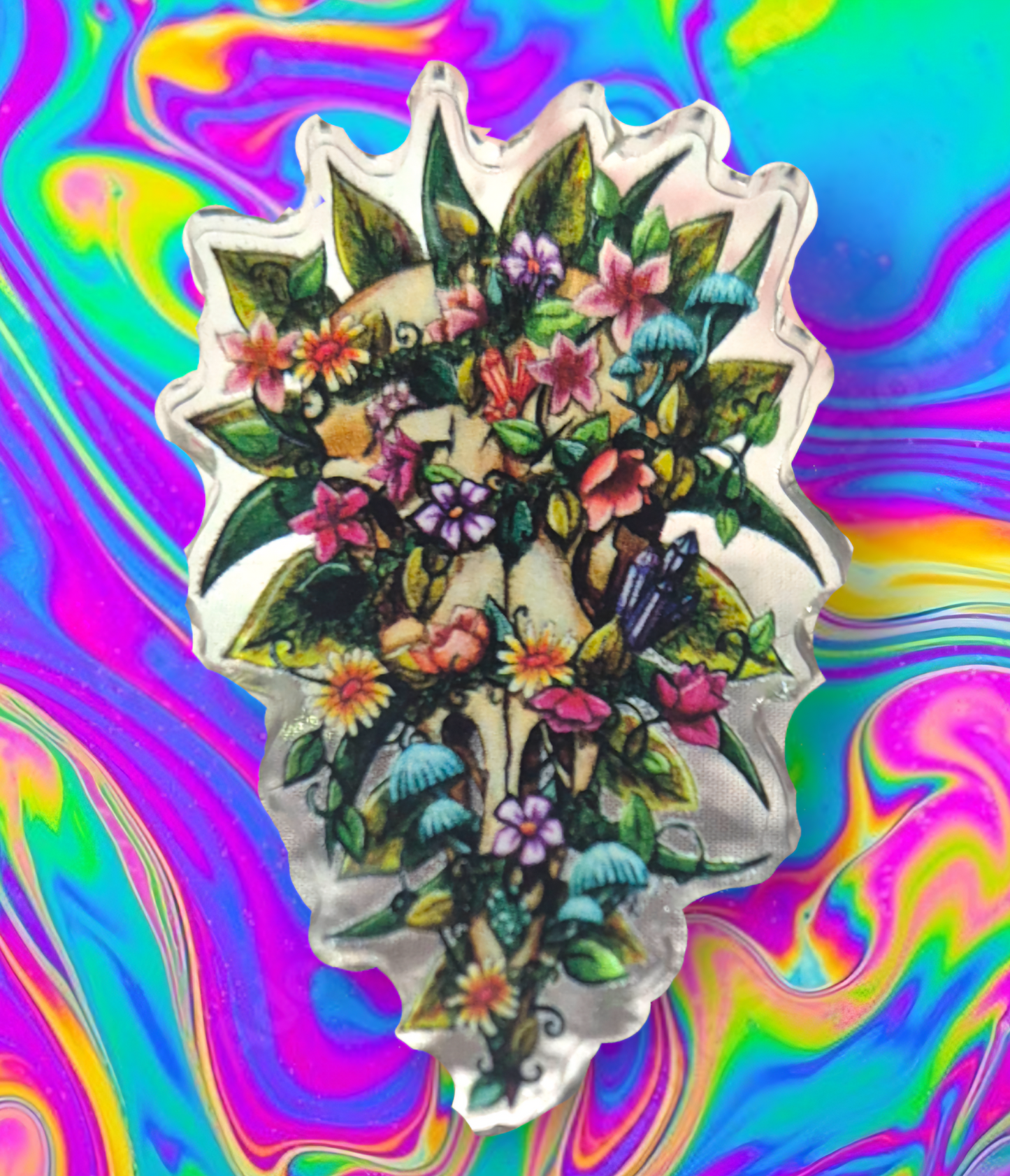 Life after death acrylic pin