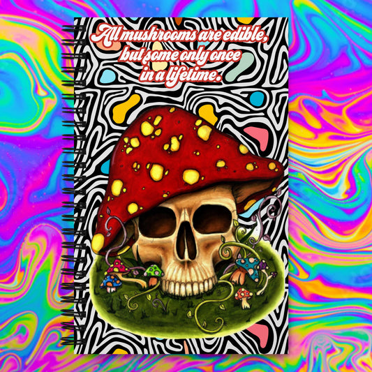 mushroom skull Spiral notebook