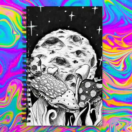 Under the moon light Spiral notebook