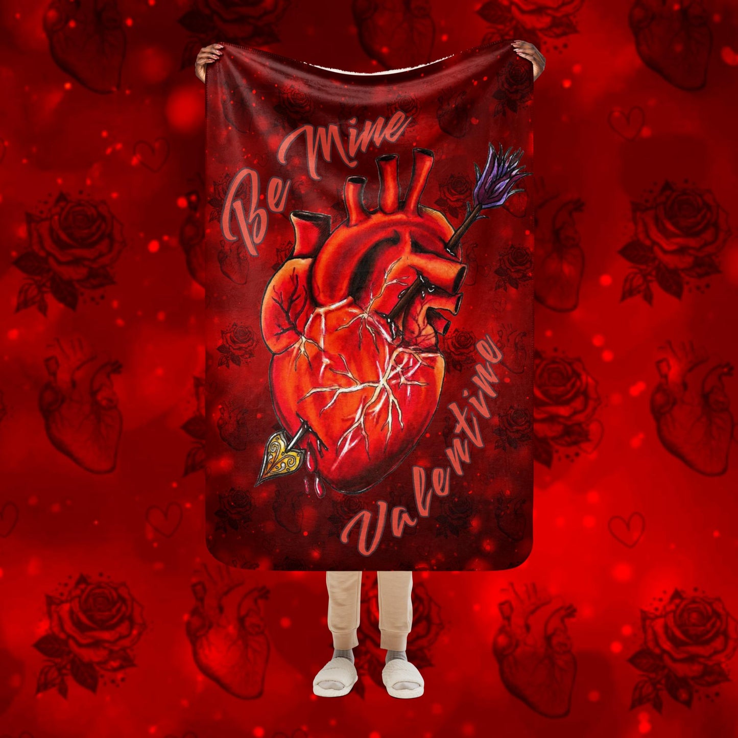 Be mine Valentine Sherpa blanket
