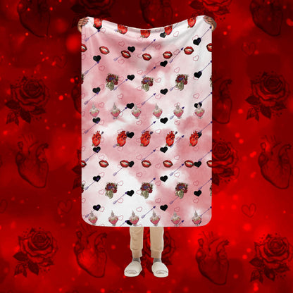 Valentine mix Sherpa blanket