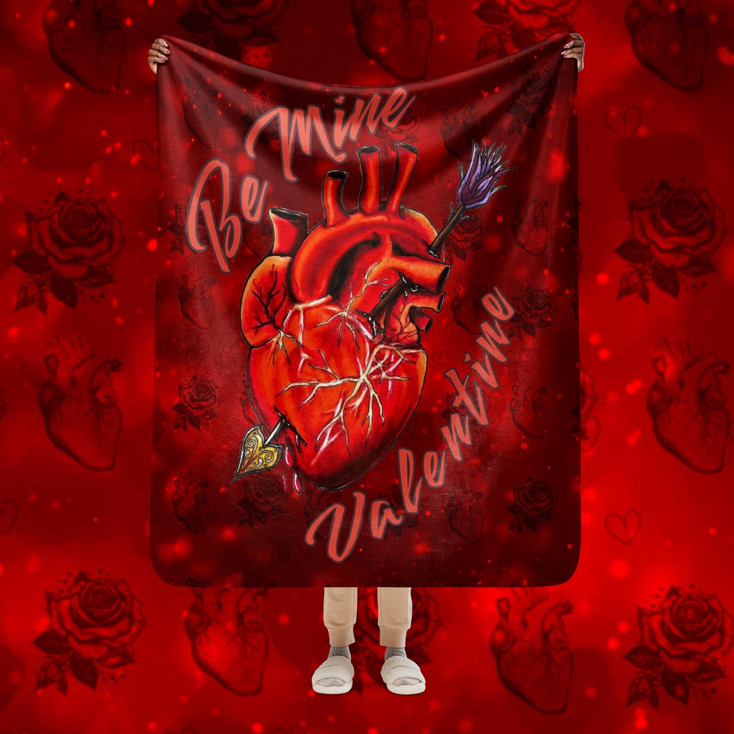 Be mine Valentine Sherpa blanket