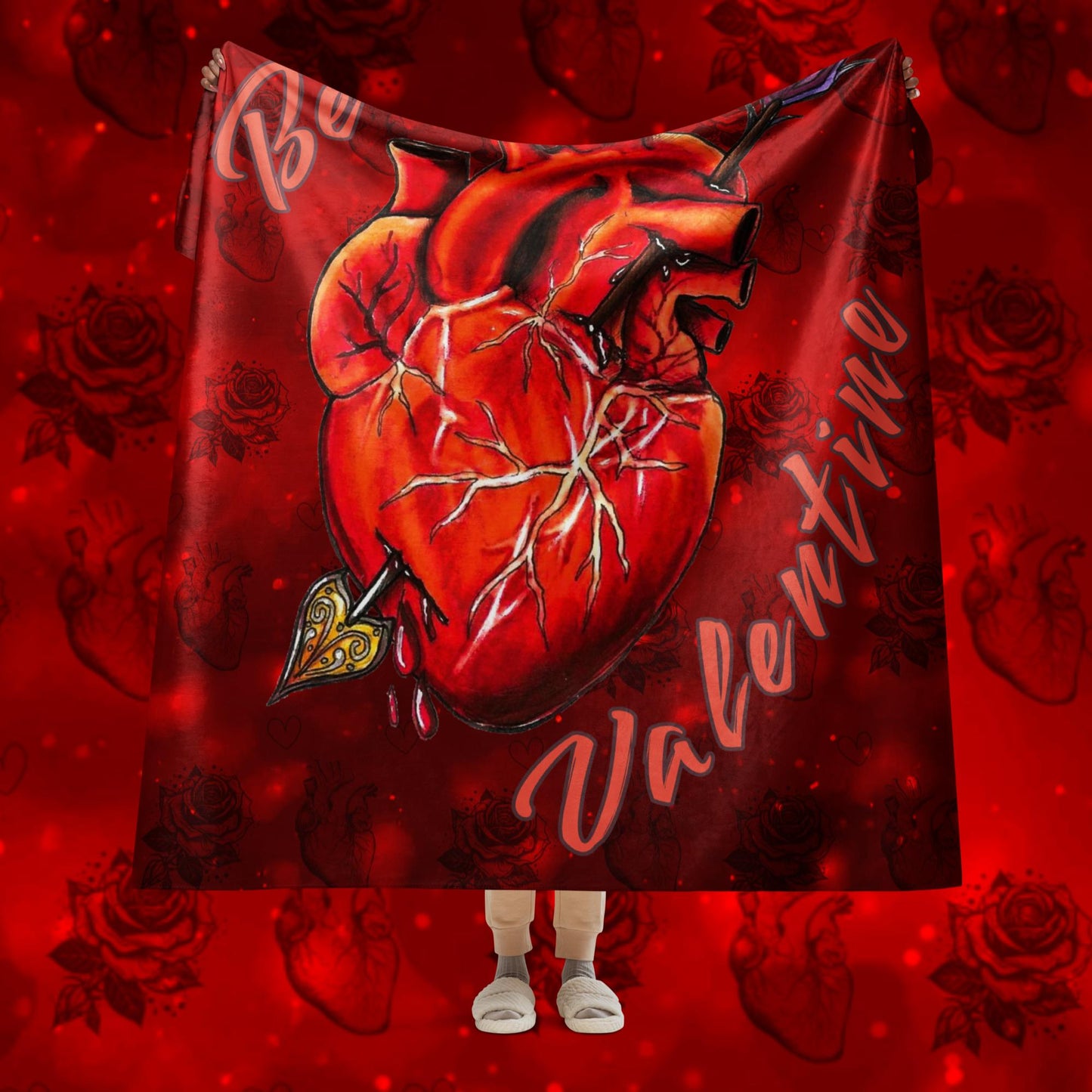 Be mine Valentine Sherpa blanket