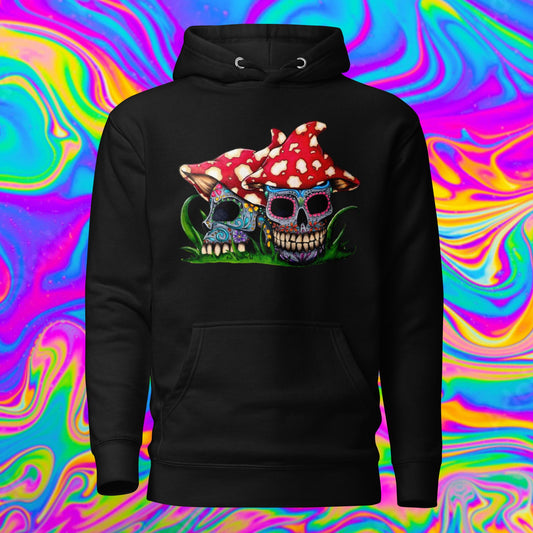 Sugar Skull Mushrooms Hoodie