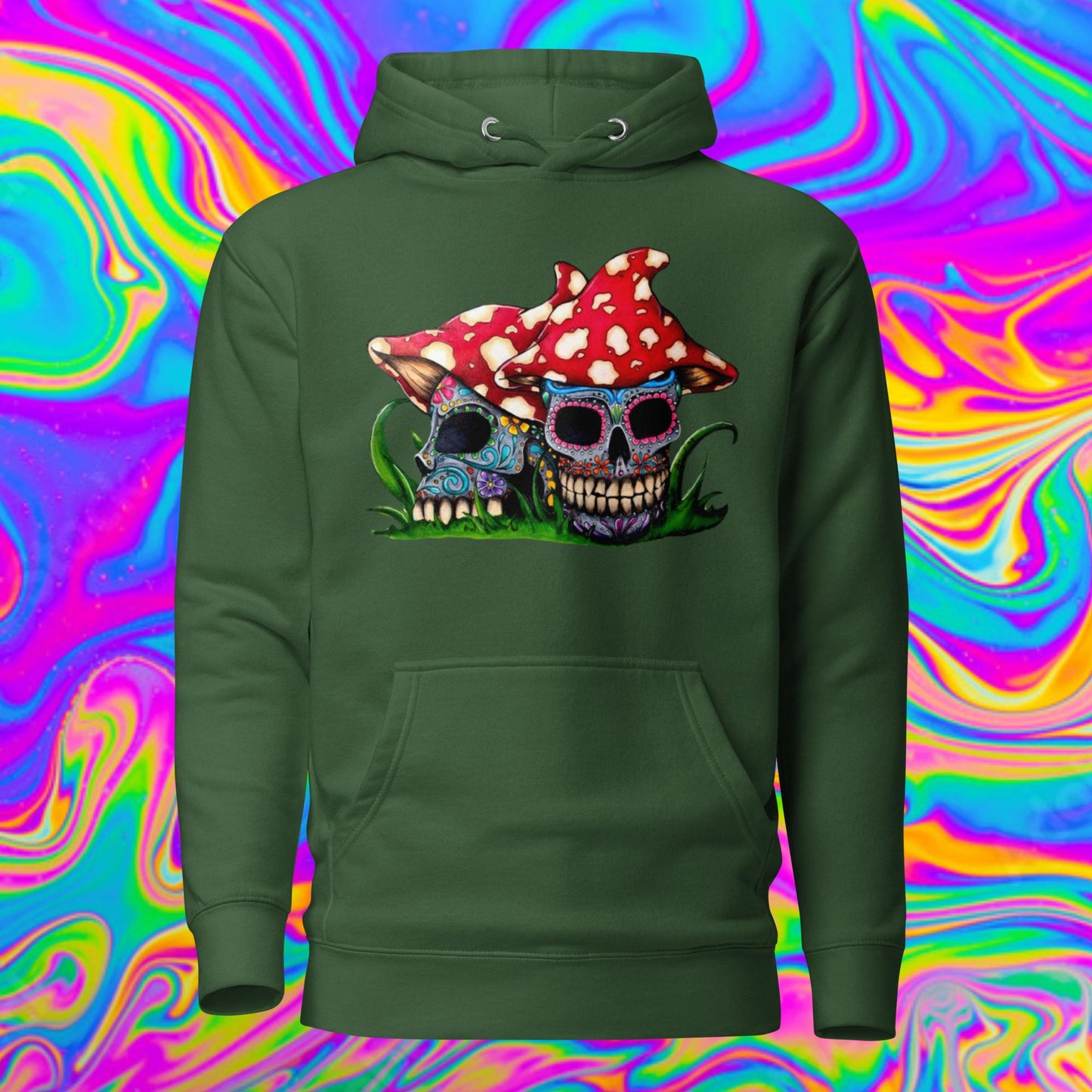 Sugar Skull Mushrooms Hoodie