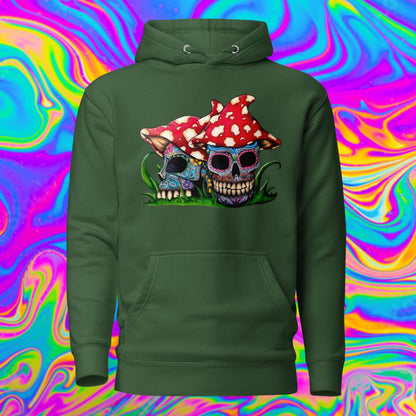 Sugar Skull Mushrooms Hoodie