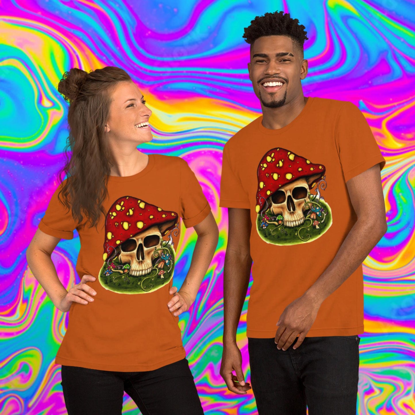 mushroom skull t-shirt