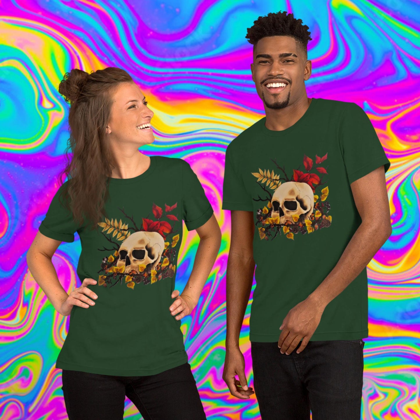 autumn skull t-shirt