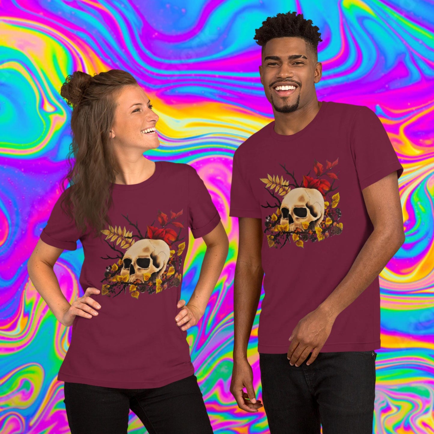 autumn skull t-shirt
