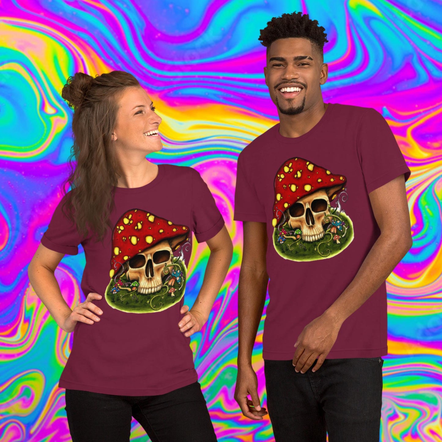 mushroom skull t-shirt