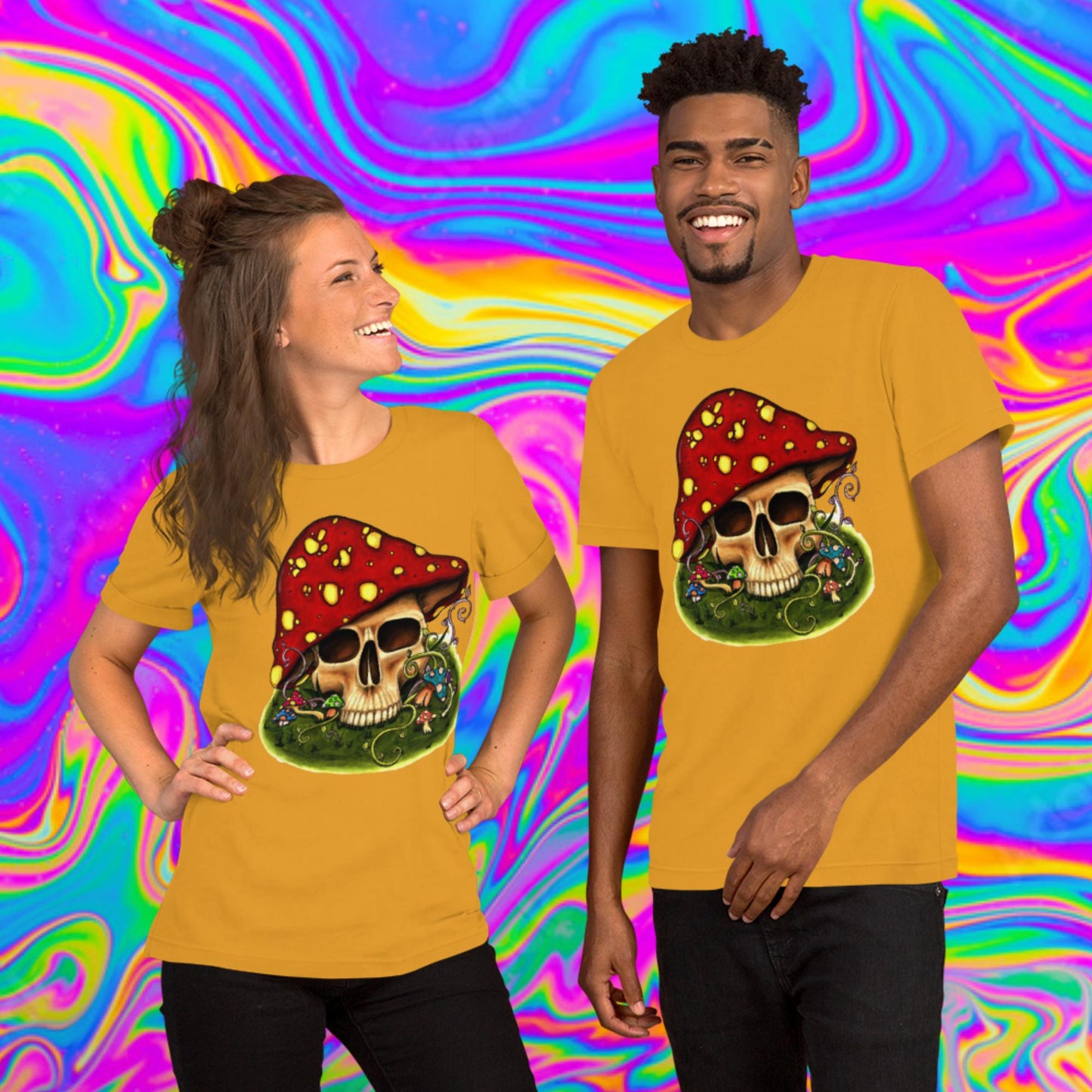 mushroom skull t-shirt
