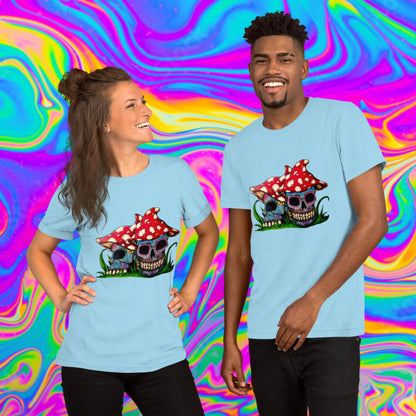 sugar skull mushrooms t-shirt