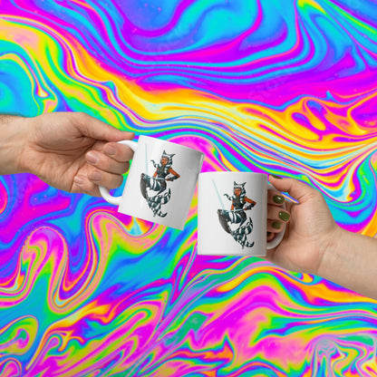 Ahsoka mermaid White glossy mug