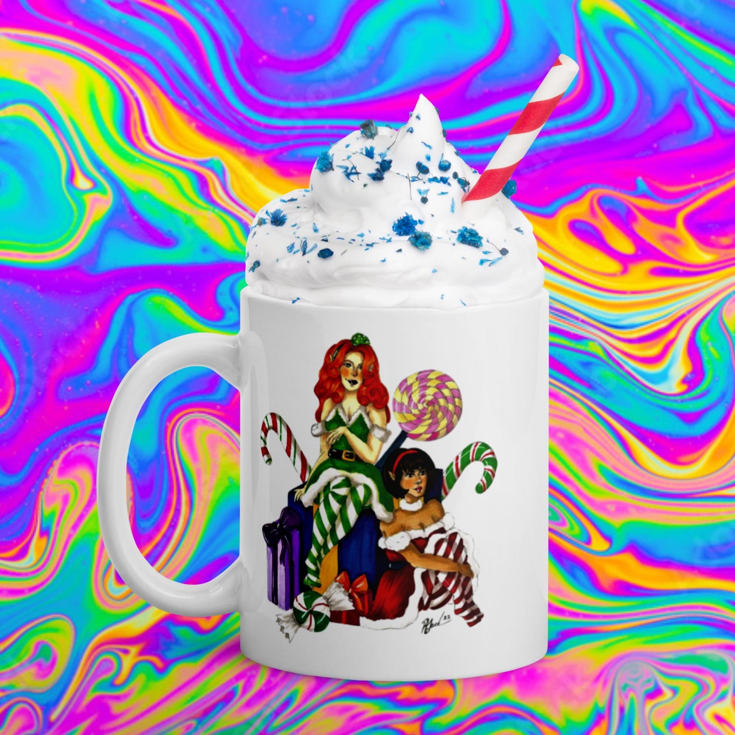 Santa's little helpers glossy mug