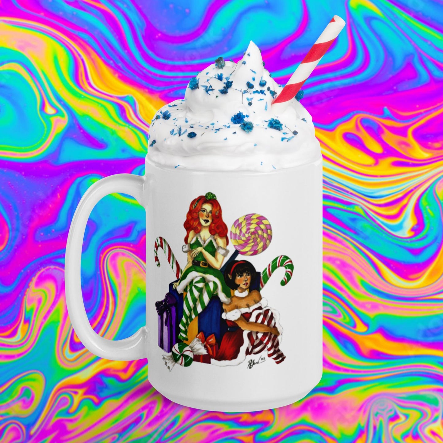 Santa's little helpers glossy mug
